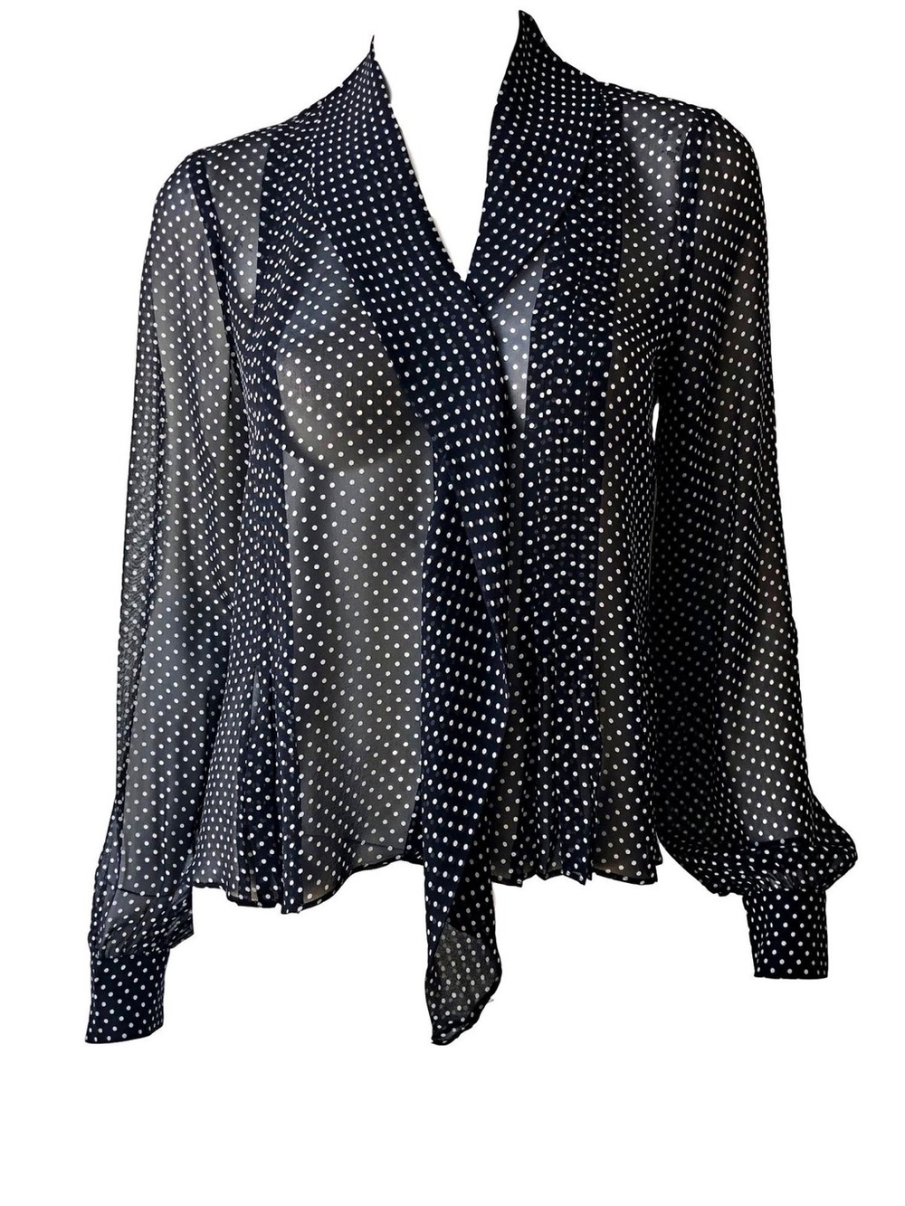 JOIE dowa polka dot blouse caviar